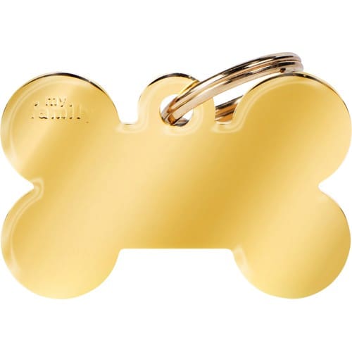 MyFamily ID-bricka basic, ben stor, guld