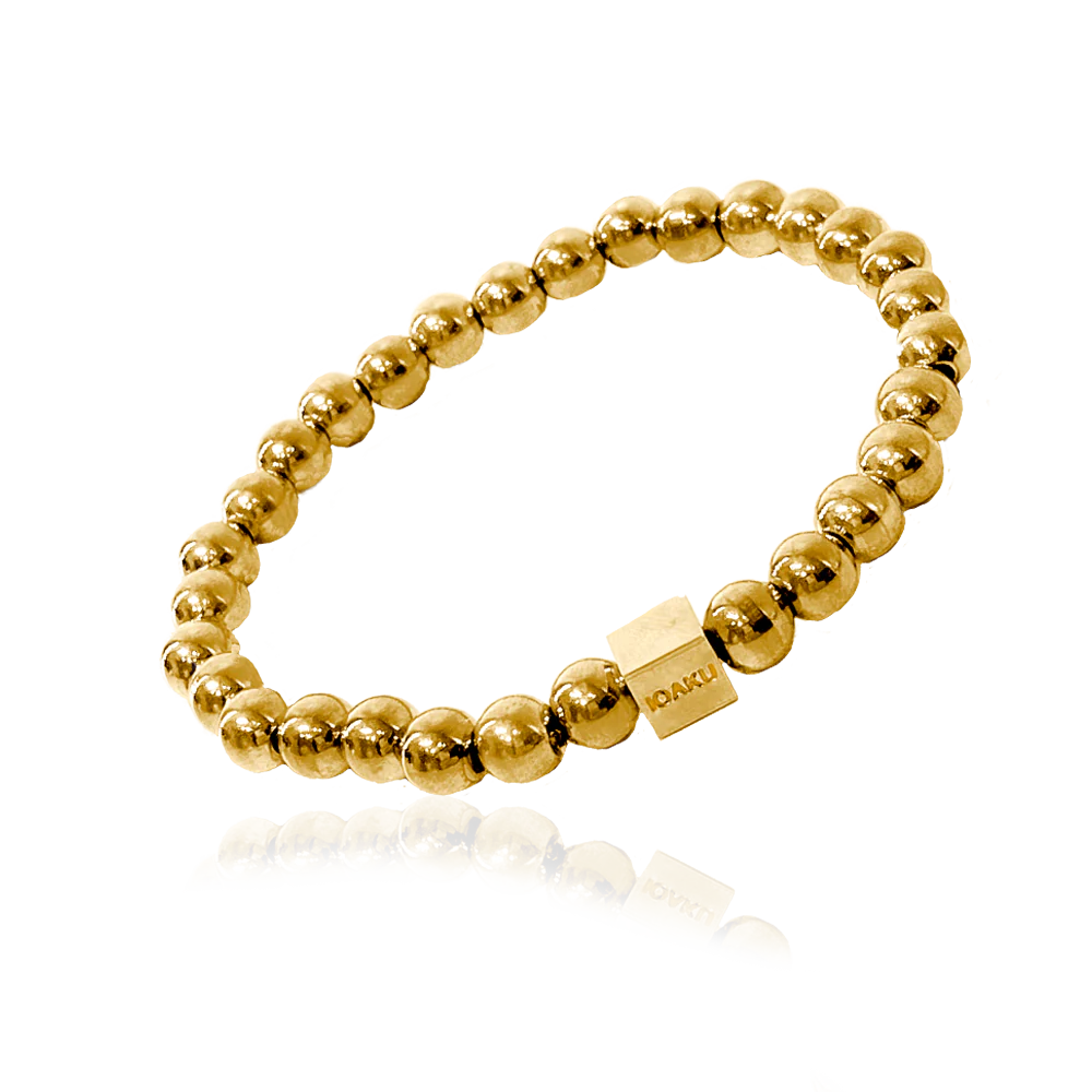IOAKU-bracelet-berry-bead-6mm-gold