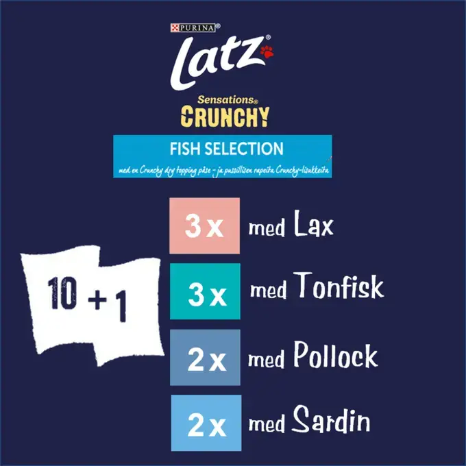 Latz Sensations Crunchy Fish Selection i géle 10x85g - Bild 2